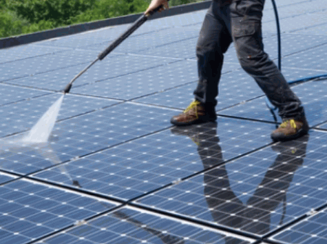 Can you pressure wash solar panels